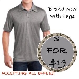 3/$19 NWT Performance short sleeve collared polo golf shirt